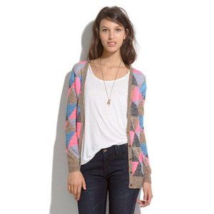 NWOT Madewell Fairweather Cardigan in Harlequin